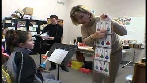 Kids Play Color Coded Handbells Chord Method