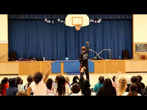 Globetrotter Visit at Kinnaman Elementary School