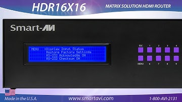 HDR16X16 16-port HDMI Matrix Switch with RS-232, IR, USB and TCP/IP Control