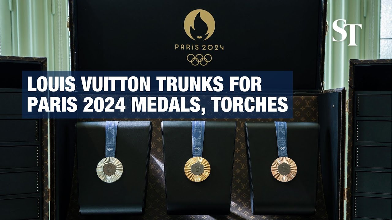 Louis Vuitton unveils trunks for Paris 2024 torches, medals - YouTube