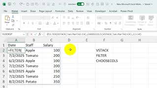 Excel365 Combine Multiple Sheets using VSTACK
