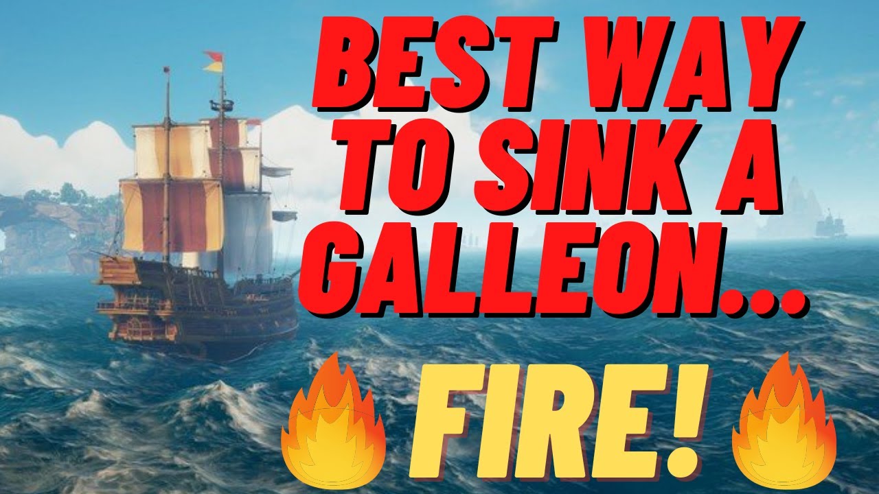 Galleon Burns Sea of Thieves