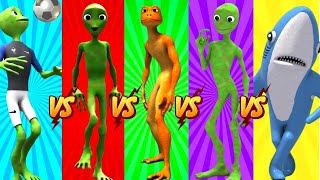 DANCE CHALLENGE DAME TU COSITA vs Patila vs El Taiger   Me Kemaste vs shark   Alien Green screenshot 1