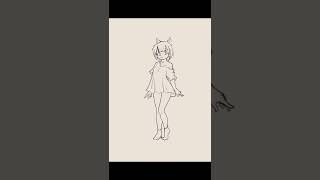 Anime Girl Body Draw anime girl drawing draw speedart  artist nftart nft pink