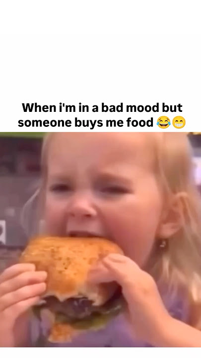When i'm in a bad mood but someone buys me food😹🎀