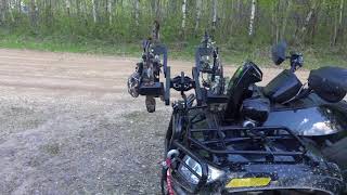 Mount 2 bows using just one Single Bar Bracket. In this case, on an Arctic Cat ATV.