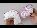 İki Şişle Boncuklu Bebek Patiği Yapılışı /Knitting Baby Socks Booties DIY Pattern Design