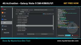 4G Activation Galaxy Note 9 SM N960UU By Mysterious-Dev Tool