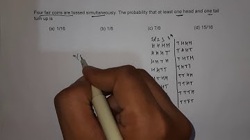 GATE CSE 2002 solution | Probability:4 fair coins are tossed simultaneously.The probability that....
