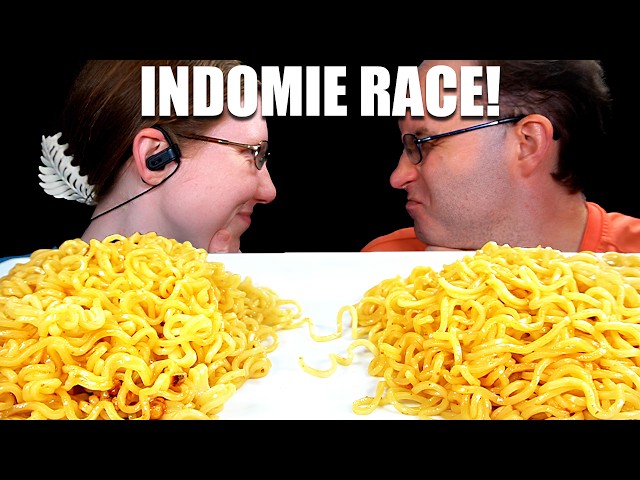 ASMR INDOMIE NOODLES RACE MUKBANG EATING SOUNDS
