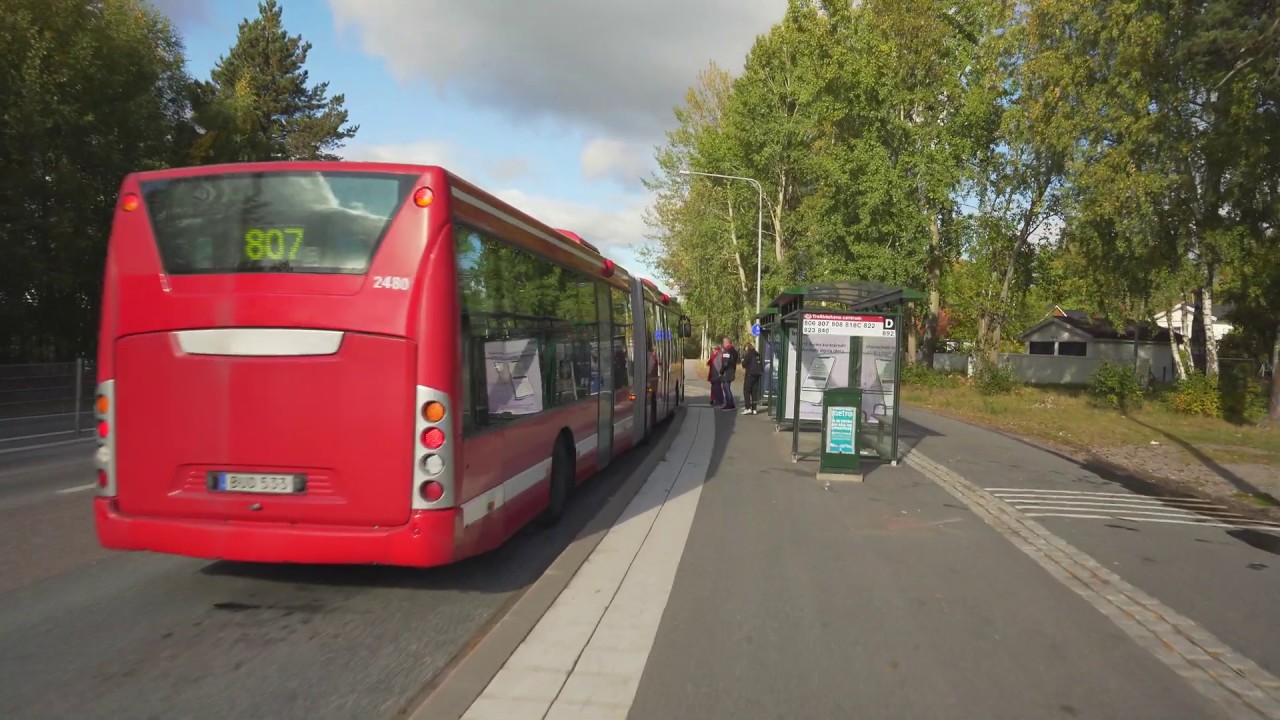 Sweden, Stockholm, bus 807 ride from Trollbäckens Centrum to Gullmarsplan