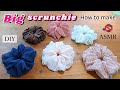 【BIGシュシュの作り方 】 - How to make BIG Scrunchie - DIY.~ASMR~ sewing Machine / Cutting