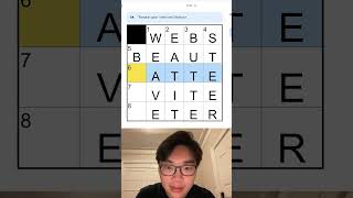 Solving the mini in 13 seconds - Sep 1 #crossword #crosswords #puzzle #nytmini #speedrun