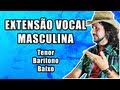 Qual  a Sua Voz? EXTENSO VOCAL MASCULINA 1-4 - Aula de Canto