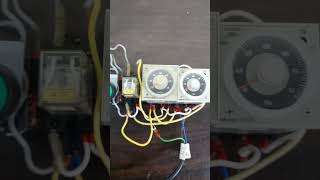 Flip-Flop Circuit with 2 timer relay and light indication #relay #timer #plc #flipflops