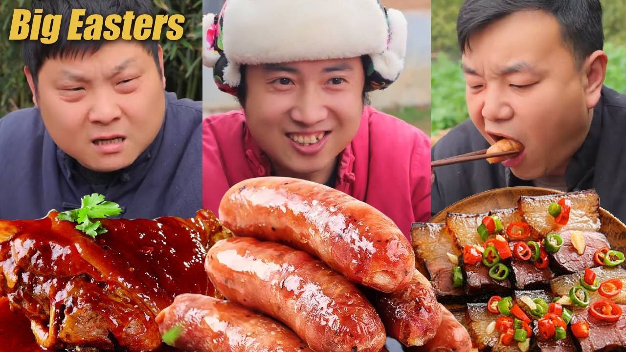 Today it's all about intestines，Who can eat the most delicious pig intestines?._Eating Spicy Food