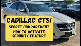CADILLAC CTS SECRET COMPARTMENT ALSO HOW TO WORK VALET MODE SECURITY FEATURE