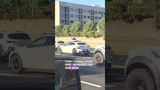 Driving through Atlanta traffic… then I realized nobody was driving this car 😳