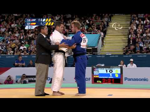 Judo - CUB versus ESP - Men -81 kg Bronze Medal Contest A - London 2012 Paralympic Games