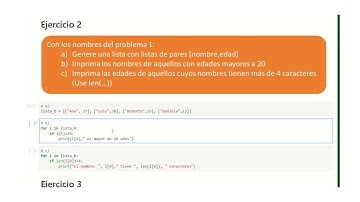 Python Jupyter, problemas resueltos: Listas