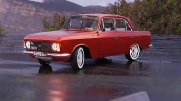 Moskvitch 412 IZH - classic Sedan showcase | 3d Model / Blender/ Unity