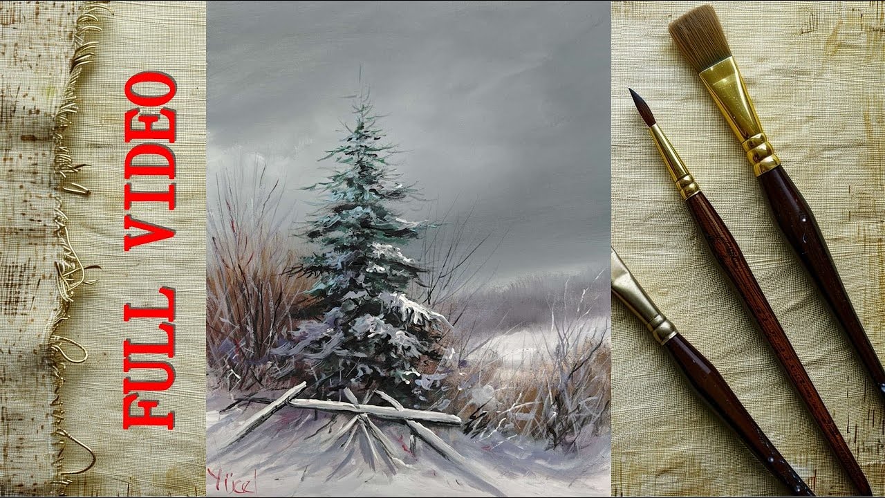 Kış Manzara Akrilik Boya  Landscape Painting