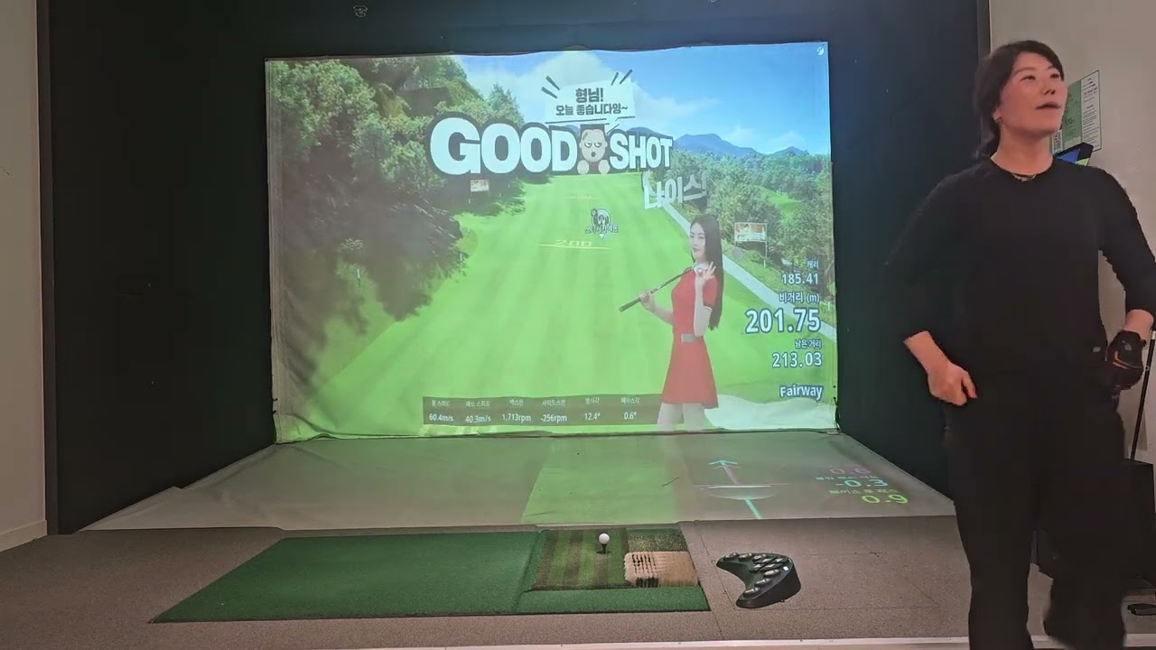 #골프존 #명량골프 #25년 12월 #우인골 화정벙 대회모드 #해운대 cc 1번홀~   #with 피오나 강시원