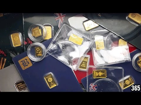 My Entire Stack Of 1g Gold Bars!