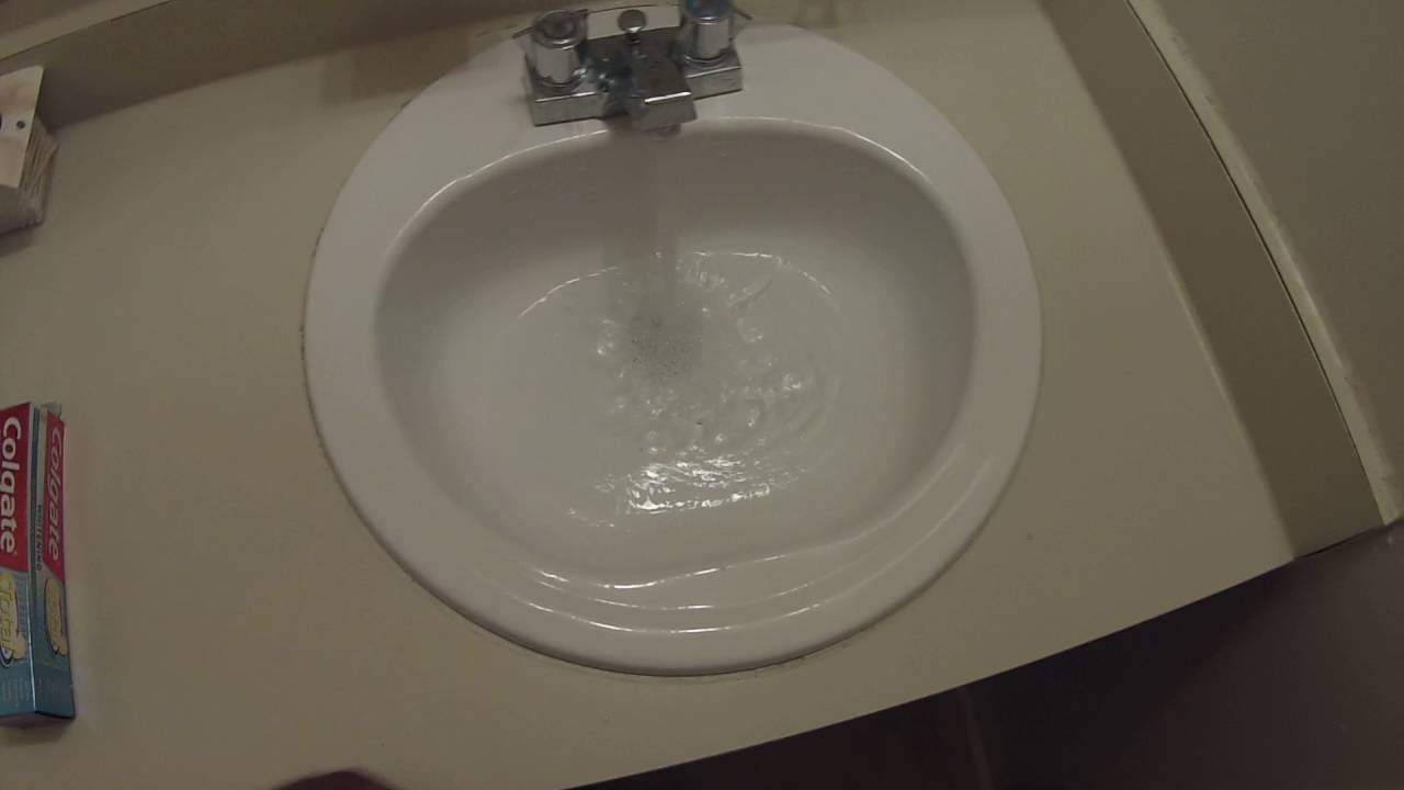 bathroom dual sink slow drain