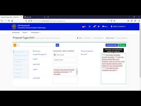 TUTORIAL PENDAFTARAN PROPOSAL DI SIAKAD