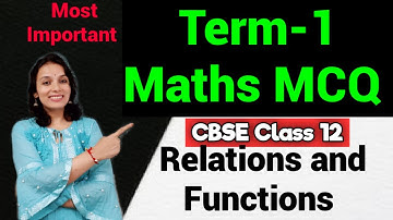 Class 12 Maths MCQ for Term 1 | CBSE Class12 Maths MCQ Chapter 1 | Relations and Functions