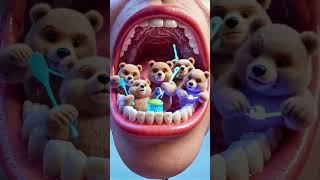 Tiny Bear Dentists Inside a Mouth?! 🧸🦷  #ai #bear #tinyworld