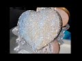 #1536 Incredible Iridescent Resin &#39;Druzy Crystal&#39; Heart Cluster