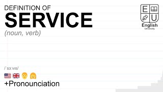 SERVICE meaning, definition & pronunciation | What is SERVICE? | How to say SERVICE