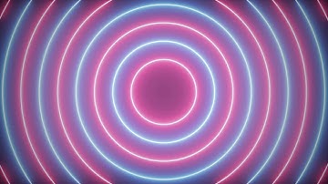 Neon Light Motion Background, Circle Wave Background Video Loop | Free Stock Footage