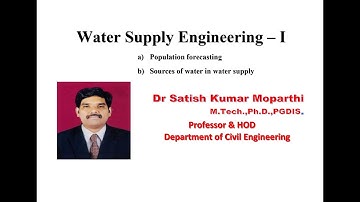 Population forecasting, Sources of water in water supply