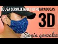 DIY #32 MASCARA 3D SE PONE UNA SERVILLETA DOBLADA POR DENTRO DE FILTRO//HOW TO MAKE FACE MASK 3D