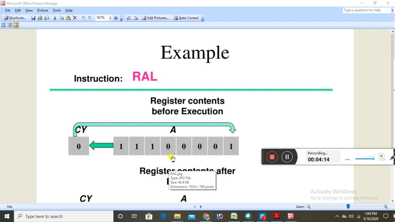 ROTATE INSTRUCTIONS OF 8085 - YouTube