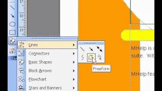 Microsoft Office Publisher 2003 Draw a freeform shape