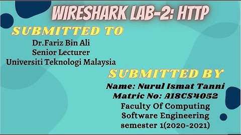 Network Communication II Wireshark Lab II Lab-2