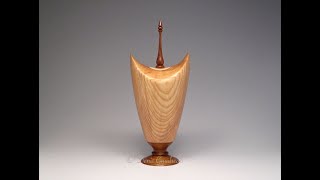 Woodturning ( No.2/3 ) - Vase turned on 2 Axes