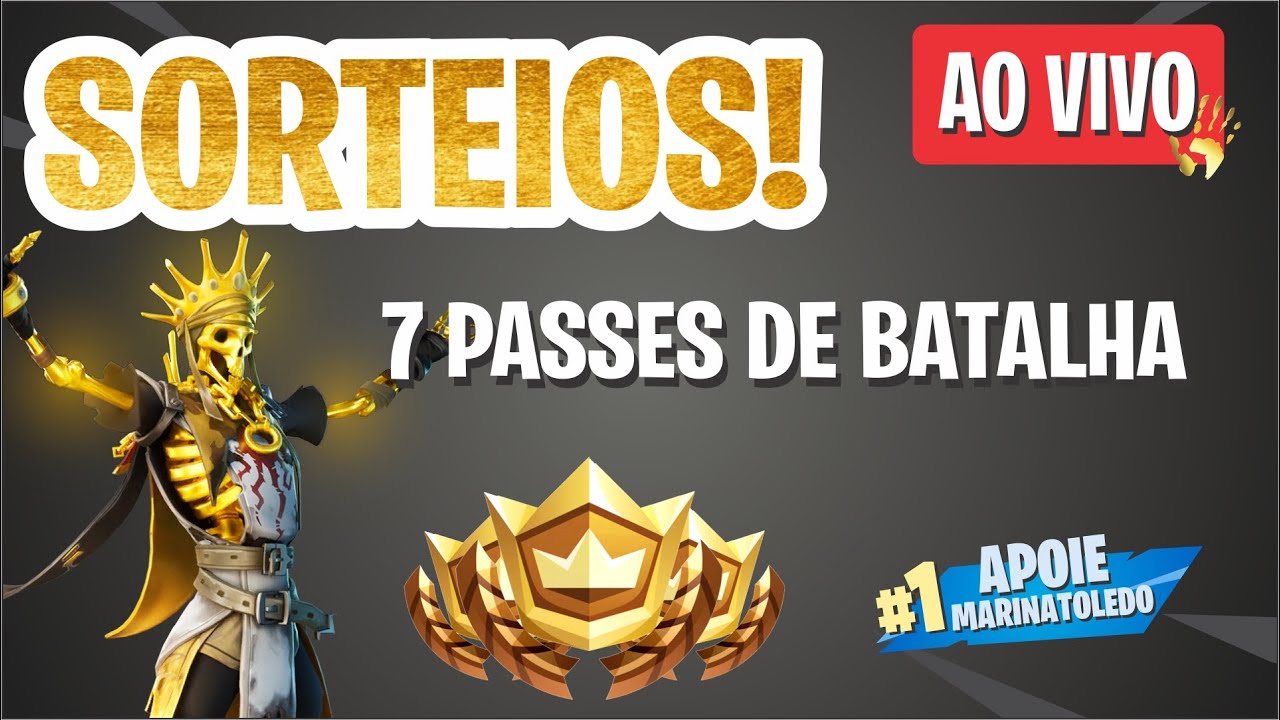 LIVE FORTNITE: SORTEIO PASSE DE BATALHA (DIA 07/03) - TAG ...