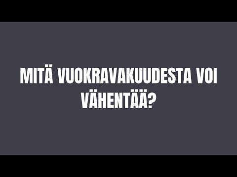 Video: Mitä vuokra-asunto on synonyymi?