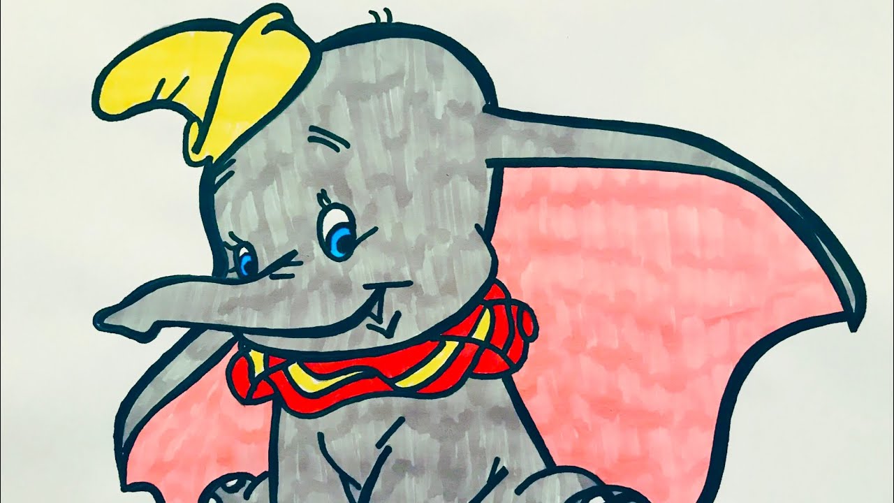 Dumbo L Elefante Volante Disegno Da Colorare Per Bambini Afa Youtube