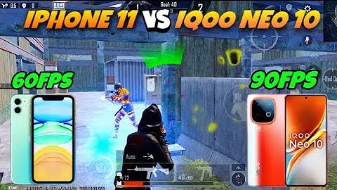 IPHONE 11 VS IQOO NEO 10 🥶 1V1 TDM BATTLE | 60FPS VS 90FPS