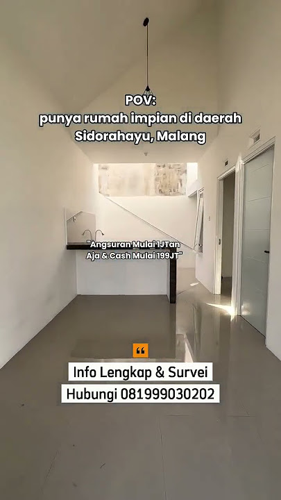 Rumah Malang Termurah Cash Mulai 199JT!✨#rumahidaman #rumahminimalis #shortvideo