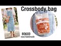 【初夏の爽やかサコッシュ】100均DIY/ダイソーハギレと好きな生地で大人可愛いバッグ作り