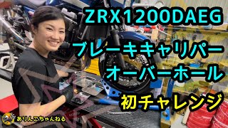 overhaul the front brakecaliper of KAWASAKI ZRX1200DAEG