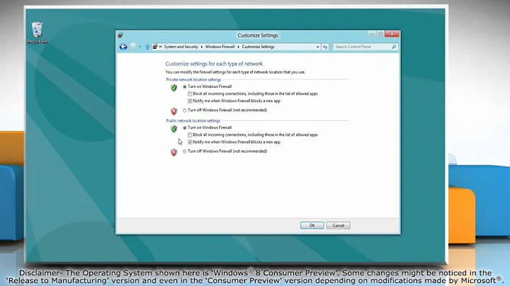 How to Change Firewall Settings on Windows® 8