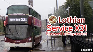 Lothian Buses Service X31 Rosewell to Haymarket • Gemini 3 490 SF17VOB • FRV 4/8/25